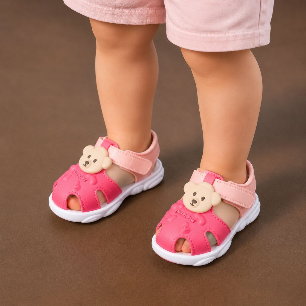 sandales bebe Petito roses légères