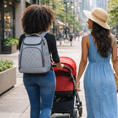 Se promener en ville les mains libres avec votre sac a dos a langer bebe