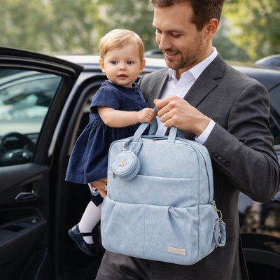 Un sac a dos pour bebe qui a du style même pour papa