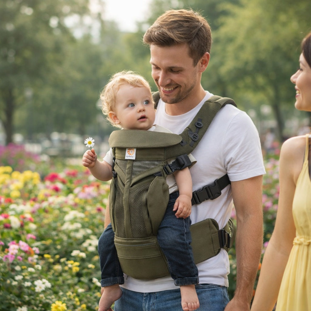 explorer les jardins avec votre porte bébé randonnée 